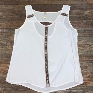 White tank top with detail